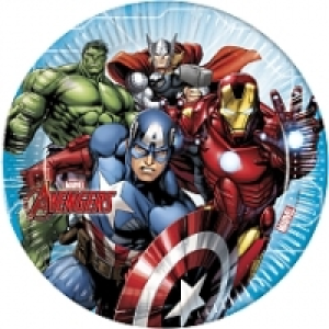 8 Assiettes en Carton 23 cm - Avengers