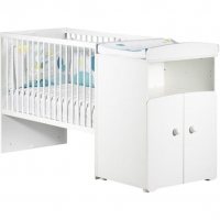 Auchan Baby Price BABY PRICE Lit bébé combiné 60x120 cm évolutif en 90x190 cm FLOCON