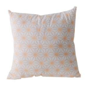 Auchan  Coussin coton motifs géométique Pêche