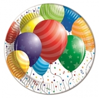 Toysrus  8 Assiettes Carton 23 cm - Balloons Celebration