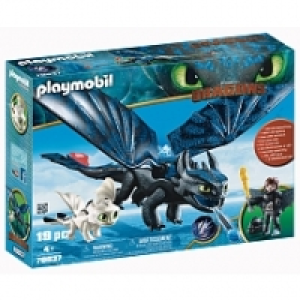 Playmobil Dragons - Krokmou et Harold avec bébé dragon - 70037