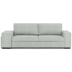 Canapé droit convertible 3 places + 2 poufs