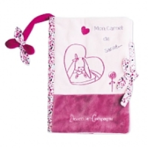 Doudou et Compagnie - Protège Carnet De Santé - Lapin Cerise