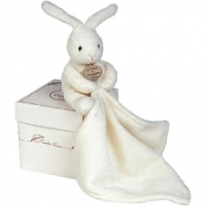 Doudou et Compagnie - Lapin mouchoir boîte fleur