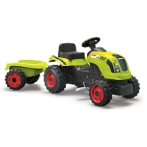 Smoby - Tracteur À Pédales - Claas Farmer XL + Remorque