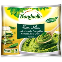 Spar Bonduelle Purée délice - 4 saveurs - Haricots verts, courgettes, épinards, pois,