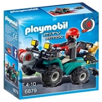 Toysrus  Playmobil - Quad avec treuil et bandit - 6879