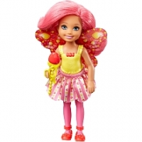 Toysrus  Poupée Barbie - Chelsea petite Fée Fushia robe jaune DVM90