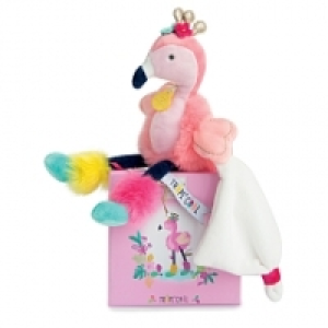 Doudou et Compagnie - Pantin Avec Doudou - Flamant Rose