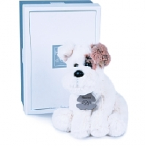 Histoire dOurs - Chien Brownie 23cm - Blanc