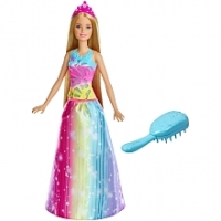 Toysrus  Poupée Barbie - Princesse Arc-en-ciel sons et lumières