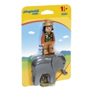 Toysrus  Playmobil - Nouveauté 2019 - Soigneuse avec éléphanteau - 9381