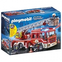 Toysrus  Playmobil - Nouveauté 2019 - Camion de pompiers avec échelle pivotante