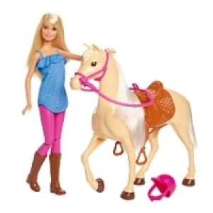 Toysrus  Poupée Barbie - Barbie et son Cheval - FXH13