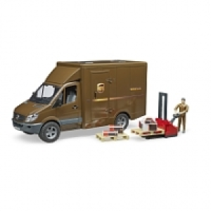 Bruder - Camion de transport UPS MB marron, avec personnage et accesso