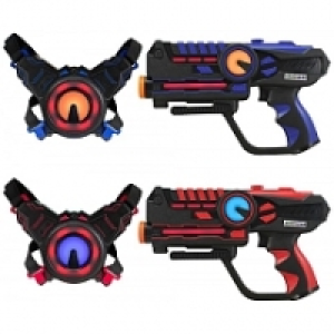 Laser Battle - Ensemble de jeu laser infrarouge - Rouge/Bleu
