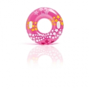 Intex - Bouée Gonflable 91 cm - Tube Étoiles - Rose