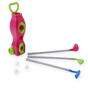 Toysrus  Stats - Clubs et balles de golf avec chariot - Rose