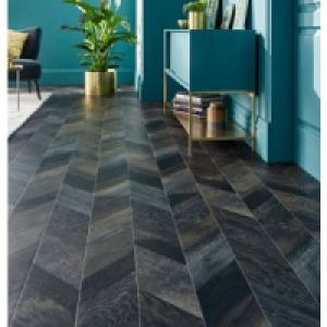 Lame PVC adhésive Gerflor Fishbone Dark 15.2 x 91.4 cm (vendue au cart 9.90 €