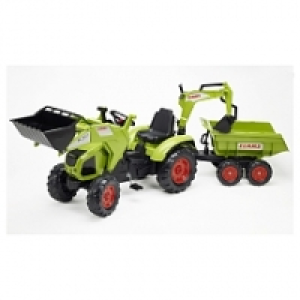 Falquet - Tractopelle excavatrice Claas Axos à pédales + Pelle + Remor