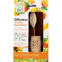 Auchan So Bio Étic SO BIO ÉTIC Diffuseur Bois Aromerveille à lHuile Essentielle dOrange