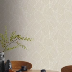 Castorama  Papier peint vinyle sur intissé Bananier taupe