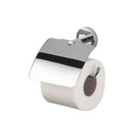 Castorama  Porte rouleaux papier toilette avec couvercle en laiton chromé Trend