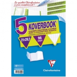 Auchan Clairefontaine CLAIREFONTAINE Cahiers piqués X5 Kover Book 21x29,7cm - 96 pages - Gra