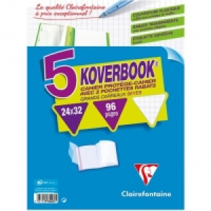 CLAIREFONTAINE Lot de 5 cahiers piqués Koverbook 24x32cm 96 pages gran 16.45 €