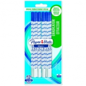Auchan Papermate PAPERMATE Lot de 10 stylos effaceurs réécriveurs Magic+ pointe fine