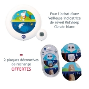 Oxybul Exclusivité Oxybul Lot Veilleuse KidSleep Classic blanc + 2 disques de rechange offerts