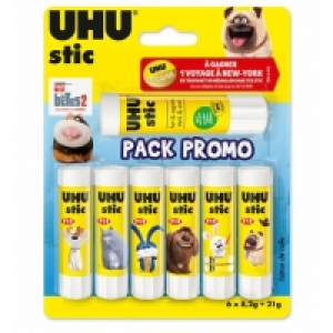 UHU Lot de 6 bâtons de colle 8,2g + 1 bâton de colle 21g 5.20 €