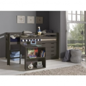 Auchan  Lit en hauteur WOODY+ commode+bureau