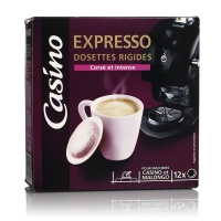 Spar Casino Expresso - Café - Dosettes rigides - Corsé et intense - x12 78g