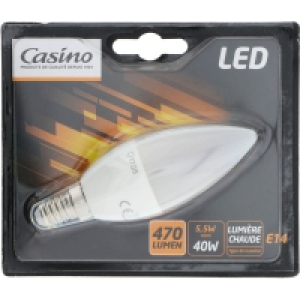 Casino Ampoule LED - Flamme - 40w - 470 Lumen - A vis E14 - Lumière chaude un