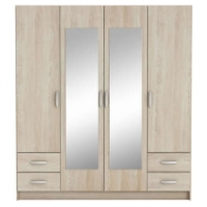 Conforama  Armoire 4 portes + 4 tiroirs