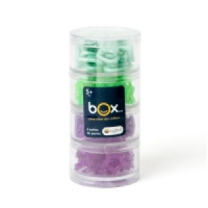 CrÉation Oxybul 4 boîtes de perles à clipser vertes et violettes