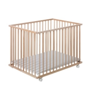Parc pliable bois naturel fond blanc 75 x 105 cm 79.99 €