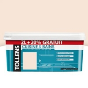 Castorama  Peinture cuisine et salle de bains Tollens pierre naturelle satin 2L +