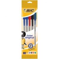 Auchan Bic BIC Lot de 5 stylos bille pointes moyennes Cristal Original coloris as
