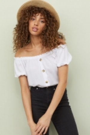  Blouse épaules nues courte 7.99 €