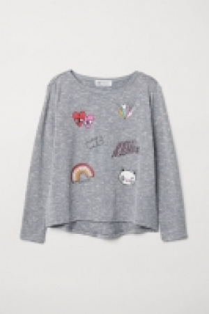 HM   Pull imprimé en maille fine