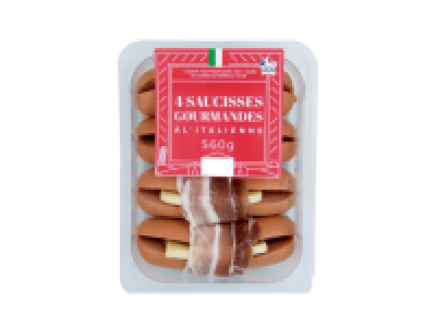 Lidl  4 saucisses gourmandes à litalienne