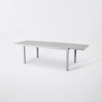 Castorama  Table de jardin aluminium rectangulaire Blooma Baldi grise 178/271 x 1