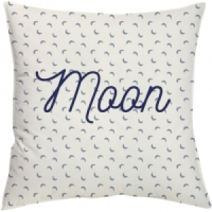 Auchan  Coussin carré déhoussable en coton motifs lunes MOON