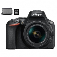 Auchan Nikon NIKON Appareil photo reflex D5600 Noir + 15/55 VR + carte mémoire 16 G