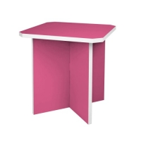 Oxybul  Table carrée en carton rose