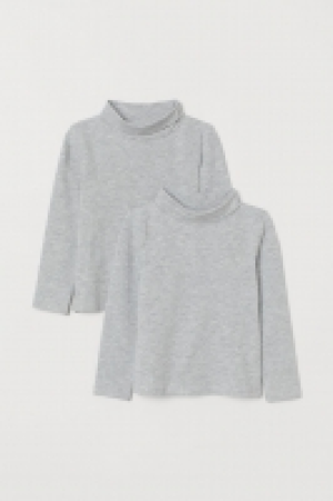 HM   Tops col roulé, lot de 2