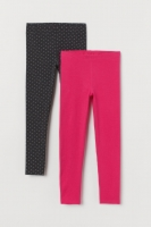 HM   Leggings en coton, lot de 2
