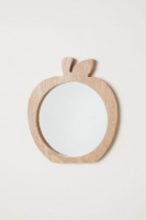 HM   Miroir rond avec cadre en bois
